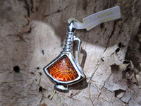 Polished Mixed Baltic Amber Pendants on Sterling Silver x 3 From Poland