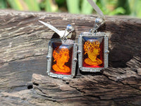 Polished Mixed Baltic Amber Pendants on Sterling Silver x 3 From Poland