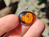 Polished Mixed Baltic Amber Earring and Pendant Sets on Sterling Silver x 7 From Poland