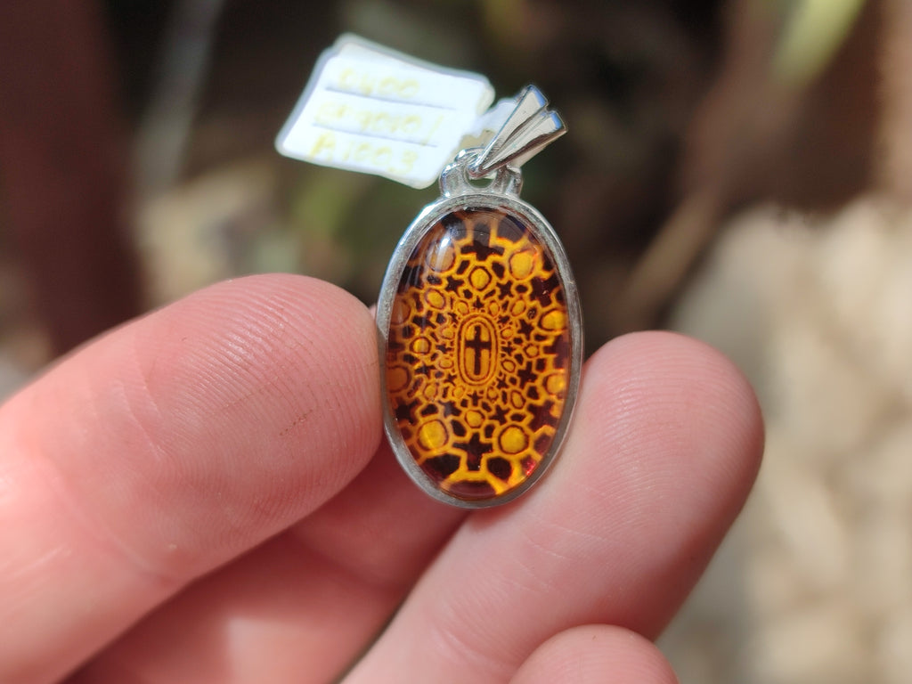 Polished Mixed Baltic Amber Earring and Pendant Sets on Sterling Silver x 3 Sets From Poland - Toprock Gemstones and Minerals 