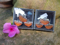 Polished Mixed Baltic Amber Earring and Pendant Sets on Sterling Silver x 2 Sets From Poland