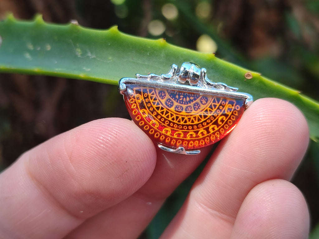 Polished Mixed Baltic Amber Earring and Pendant Sets on Sterling Silver x 2 Sets From Poland - Toprock Gemstones and Minerals 
