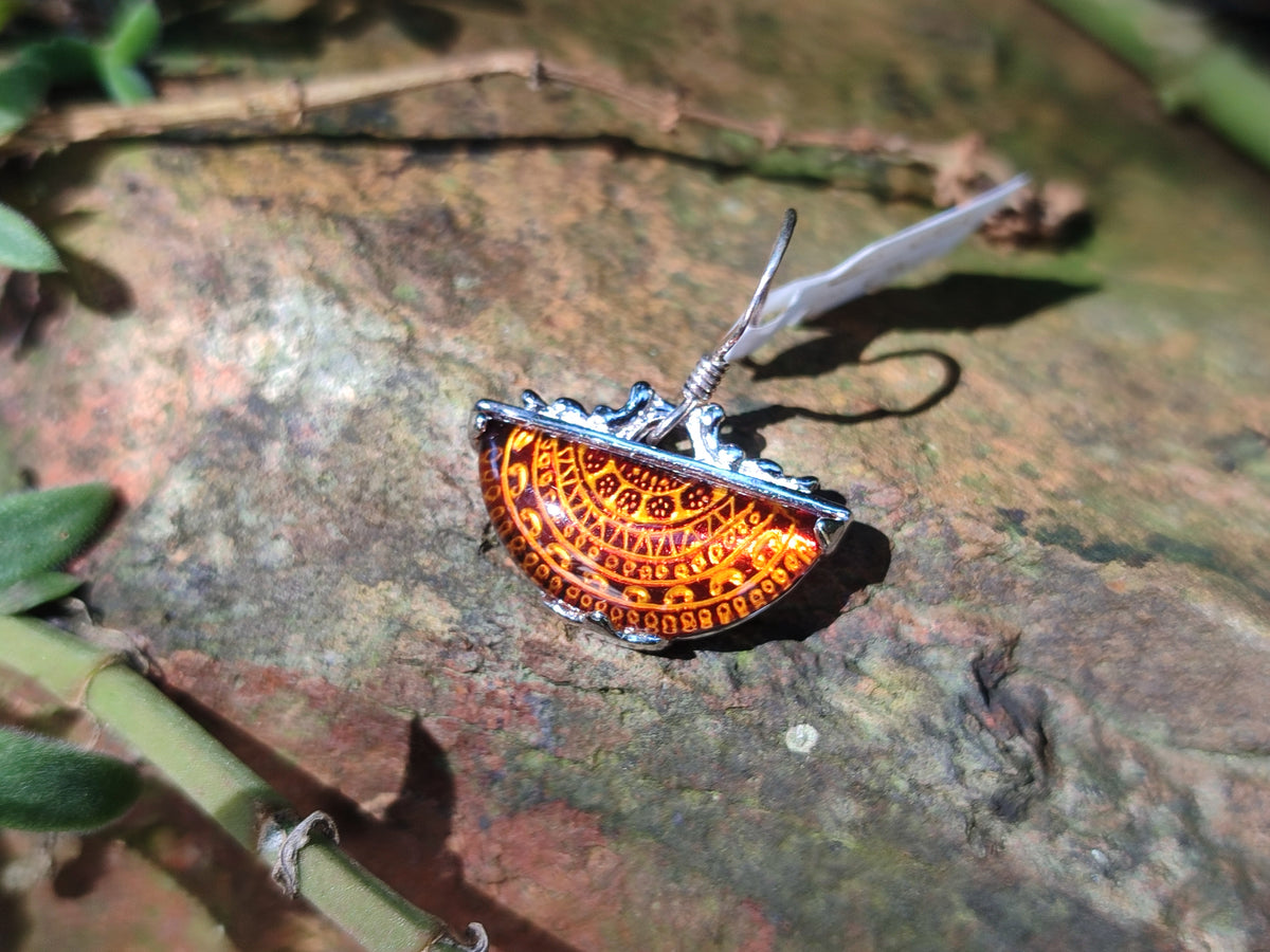 Polished Mixed Baltic Amber Earring and Pendant Sets on Sterling Silver x 2 Sets From Poland - Toprock Gemstones and Minerals 