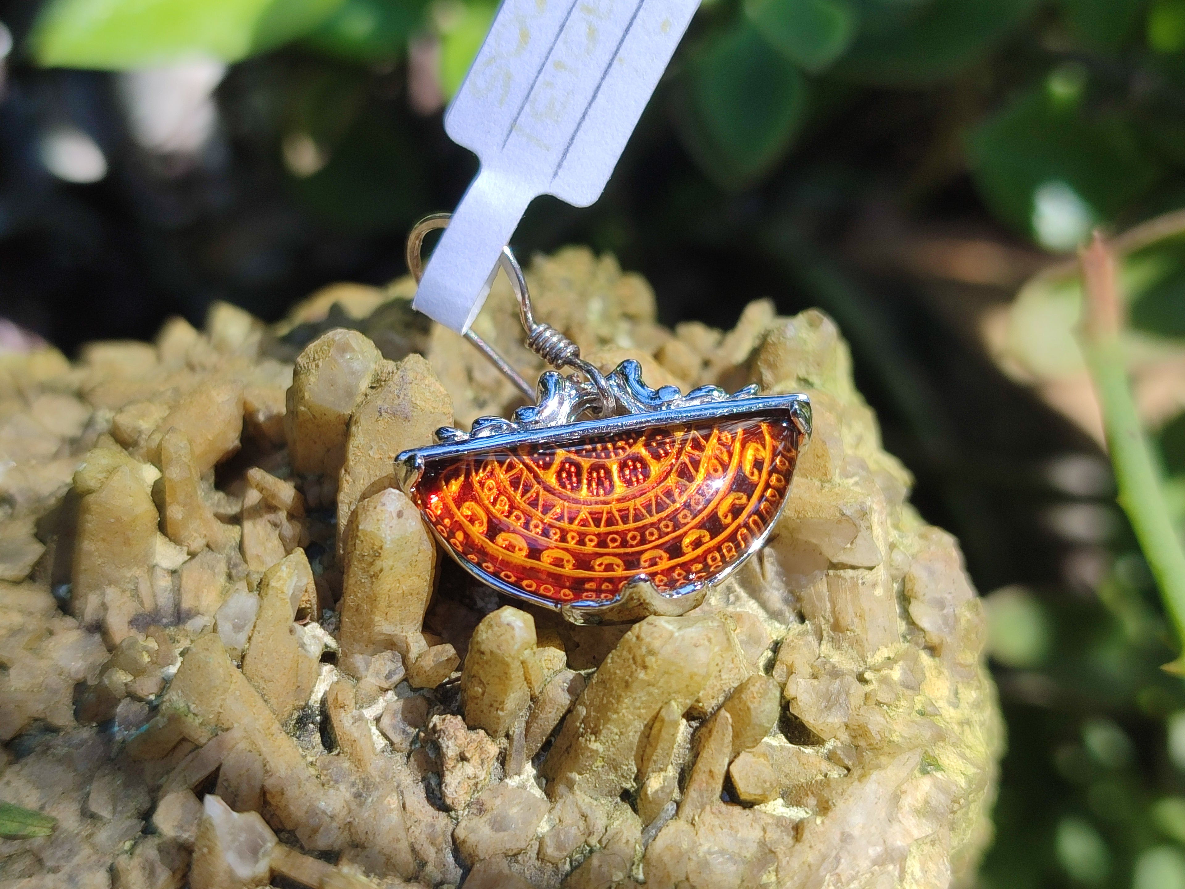 Polished Mixed Baltic Amber Earring and Pendant Sets on Sterling Silver x 2 Sets From Poland - Toprock Gemstones and Minerals 