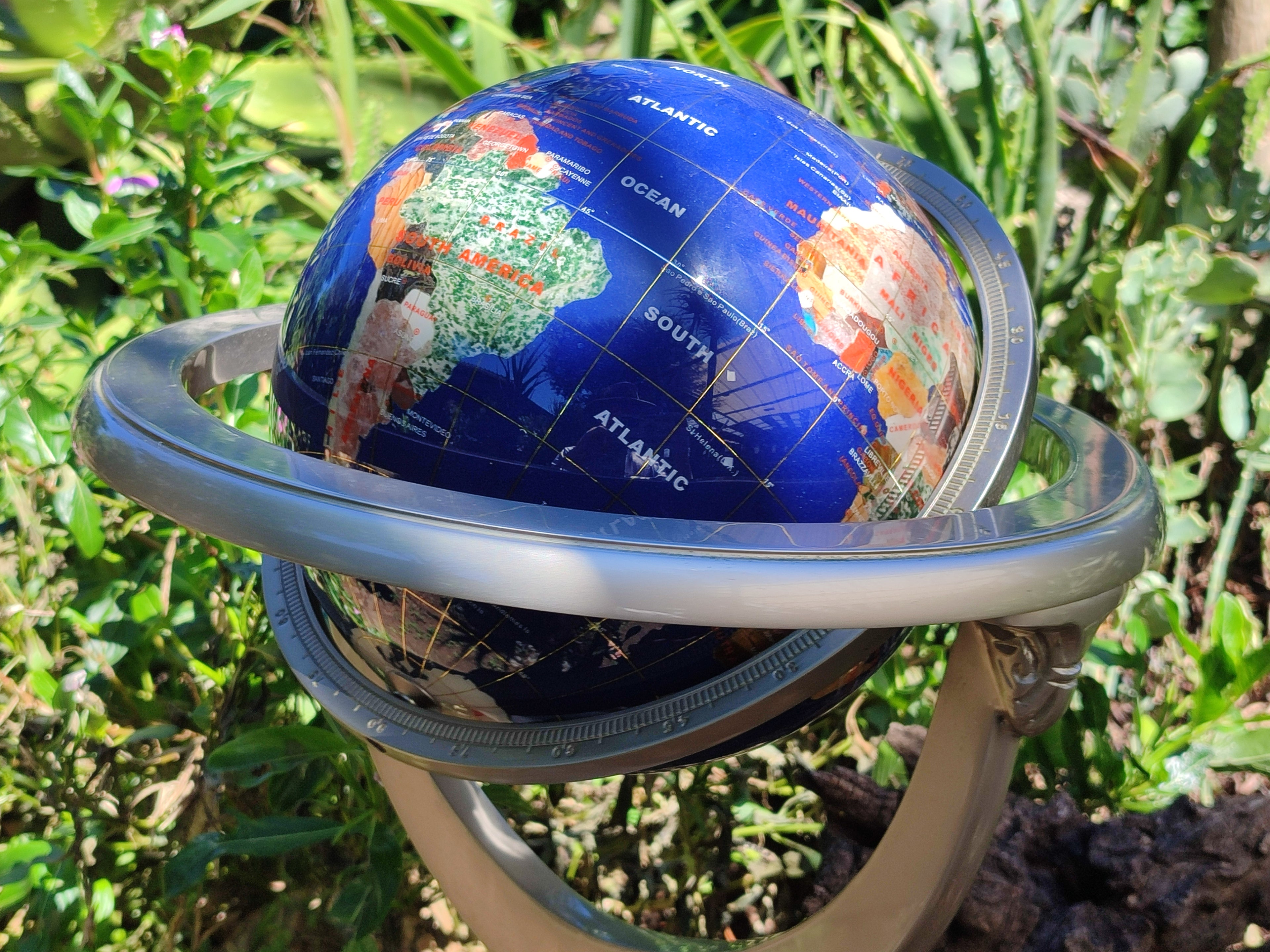 Polished Lapis Lazuli World Globe x 1 From China - Toprock Gemstones and Minerals 