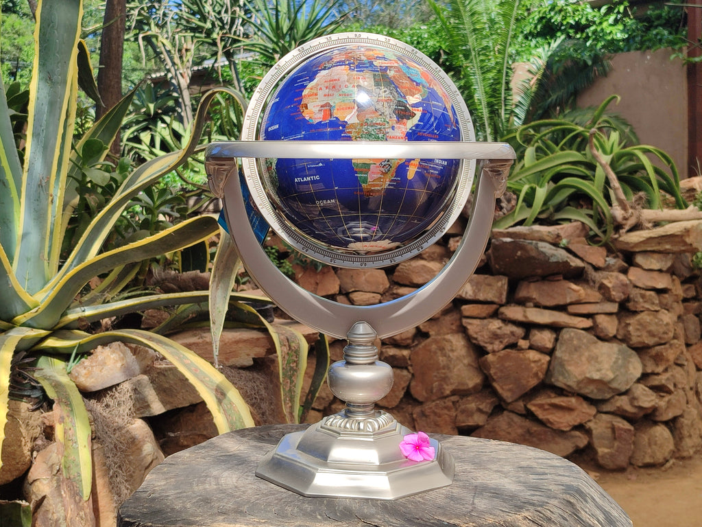 Polished Lapis Lazuli World Globe x 1 From China - Toprock Gemstones and Minerals 