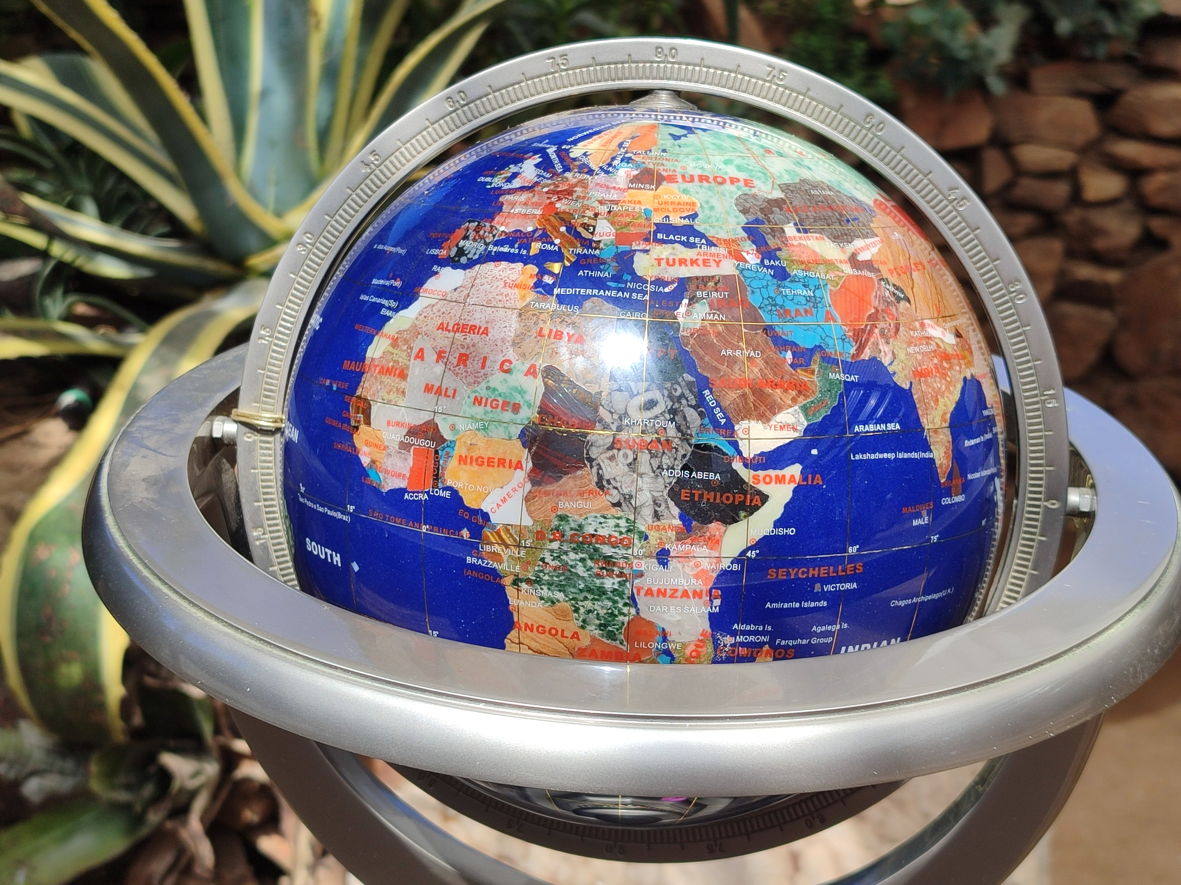 Polished Lapis Lazuli World Globe x 1 From China - Toprock Gemstones and Minerals 