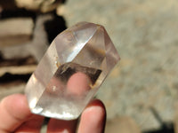 Polished Clear and Smokey Quartz Crystals x 6 From Madagascar