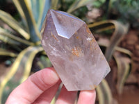 Polished Clear and Smokey Quartz Crystals x 6 From Madagascar