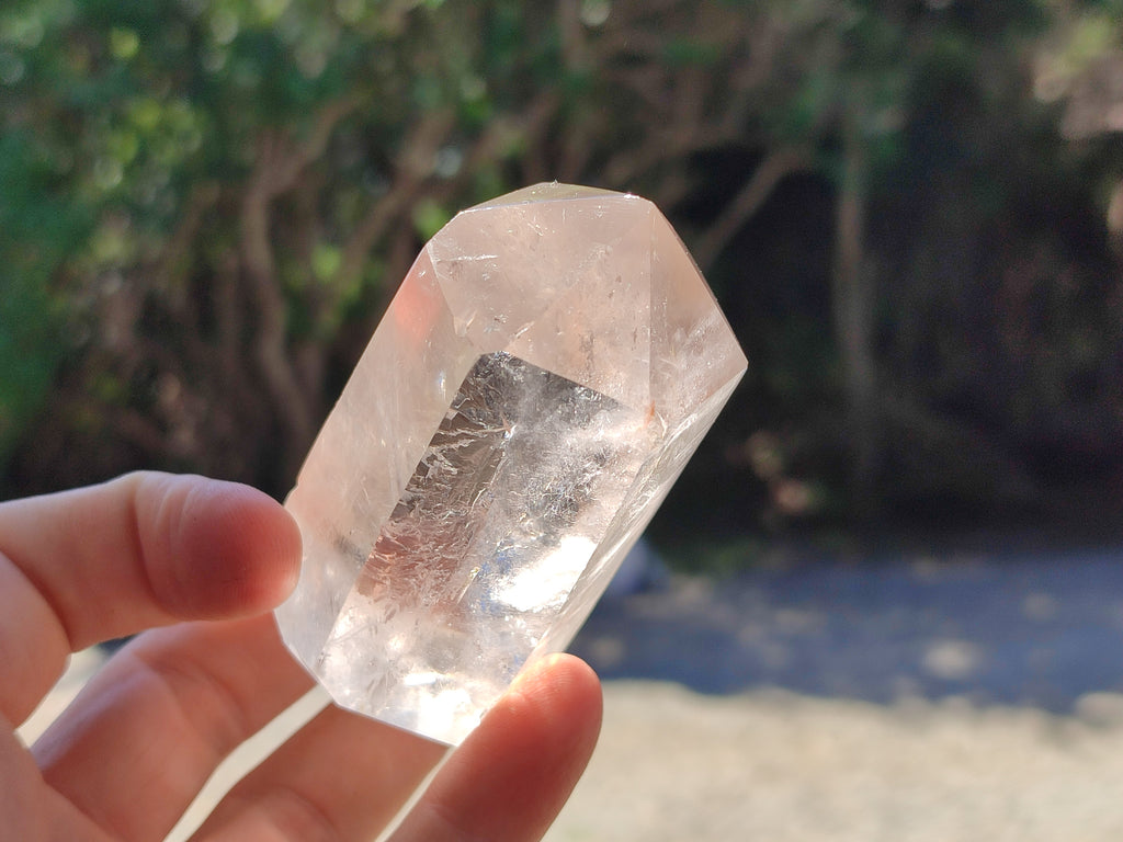 Polished Clear and Smokey Quartz Crystals x 6 From Madagascar - Toprock Gemstones and Minerals 
