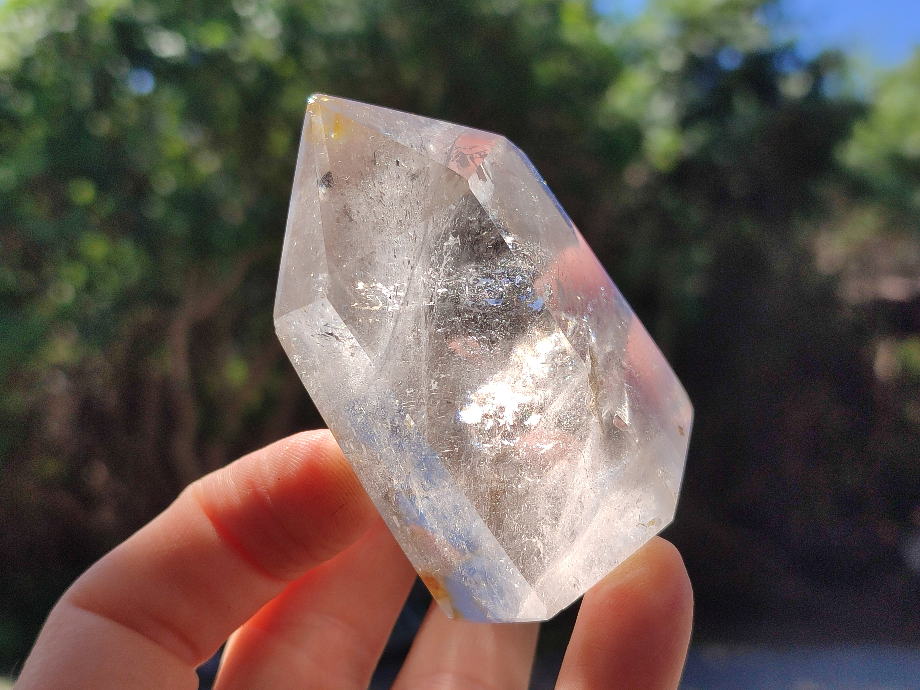 Polished Clear and Smokey Quartz Crystals x 6 From Madagascar - Toprock Gemstones and Minerals 