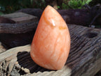 Polished Orange Twist Calcite Leaf Sculpture x 2 From Maevantanana, Madagascar - Toprock Gemstones and Minerals 