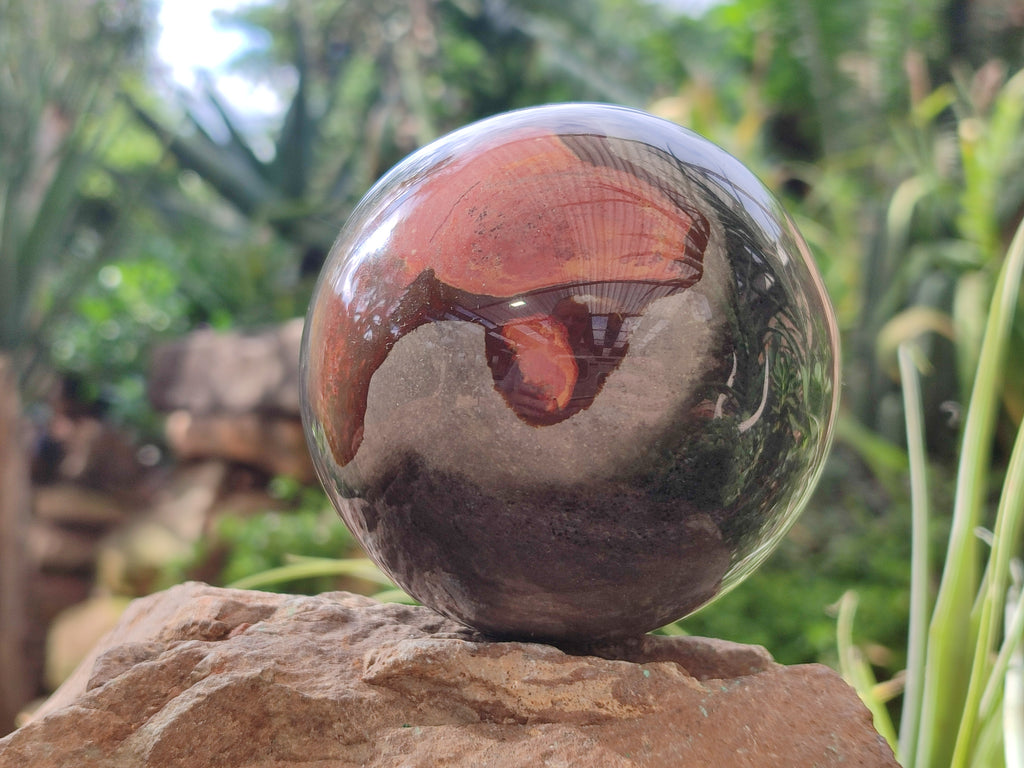 Polished Polychrome Jasper Spheres x 2 From Northwest Coast, Madagascar - Toprock Gemstones and Minerals 