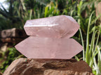 Polished Double Terminated Rose Quartz Points x 6 From Ambatondrazaka, Madagascar - Toprock Gemstones and Minerals 
