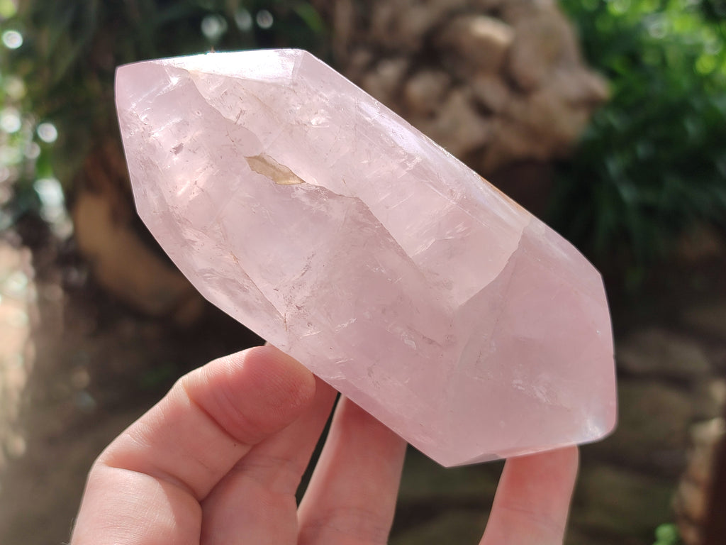 Polished Double Terminated Rose Quartz Points x 6 From Ambatondrazaka, Madagascar - Toprock Gemstones and Minerals 