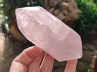 Polished Double Terminated Rose Quartz Points x 6 From Ambatondrazaka, Madagascar