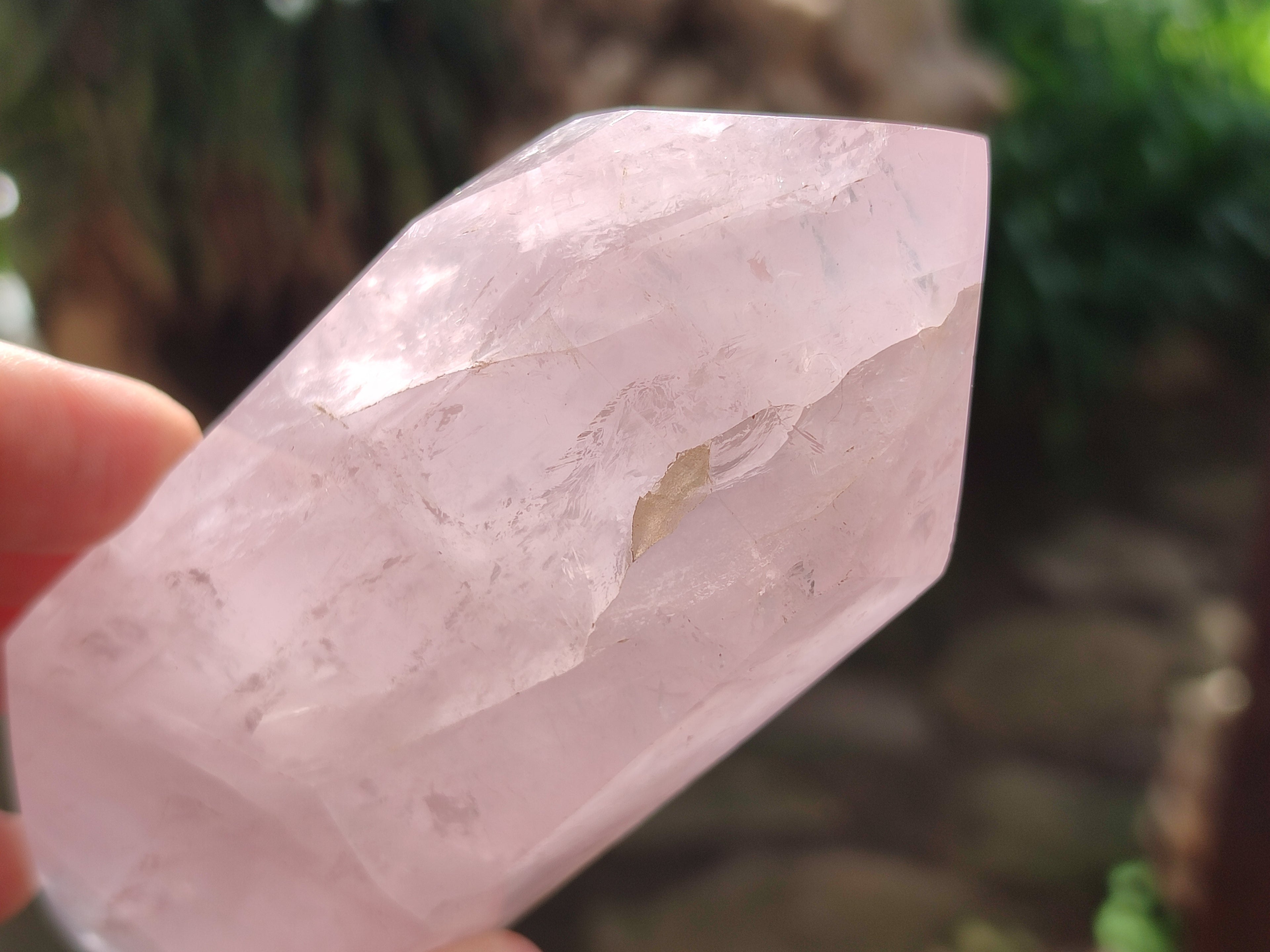 Polished Double Terminated Rose Quartz Points x 6 From Ambatondrazaka, Madagascar - Toprock Gemstones and Minerals 