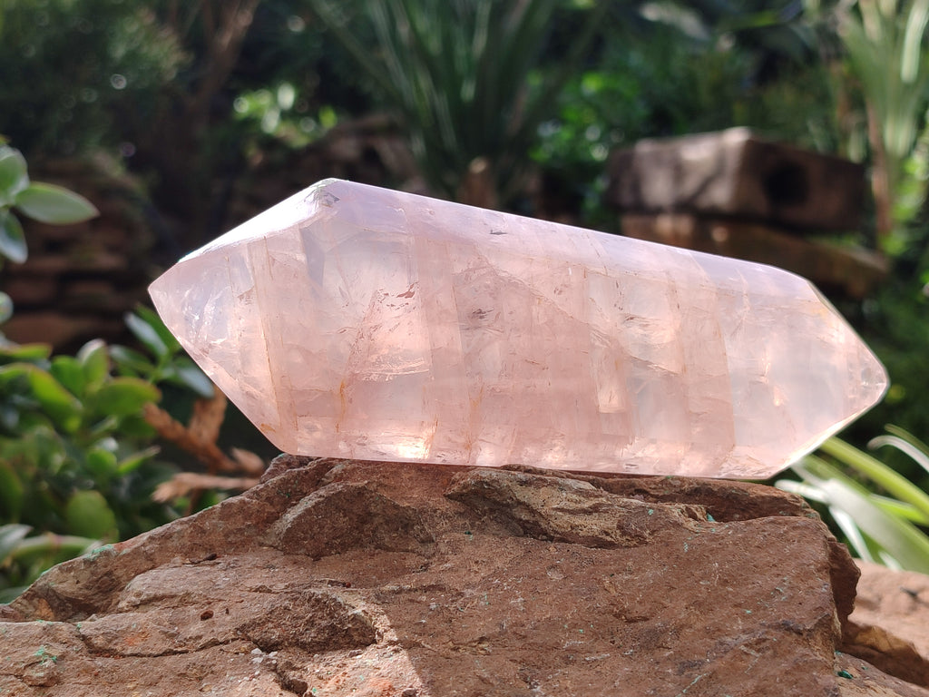 Polished Double Terminated Rose Quartz Points x 6 From Ambatondrazaka, Madagascar - Toprock Gemstones and Minerals 