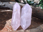 Polished Double Terminated Rose Quartz Points x 6 From Ambatondrazaka, Madagascar - Toprock Gemstones and Minerals 