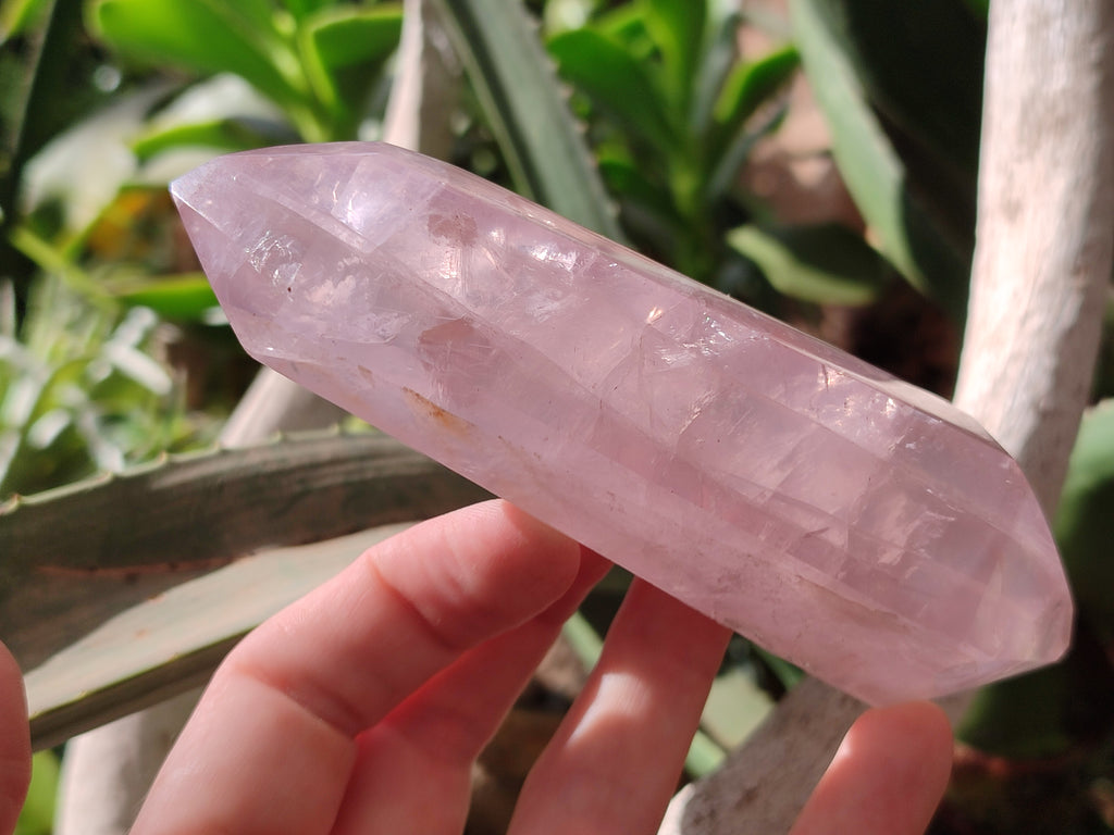 Polished Double Terminated Rose Quartz Points x 6 From Ambatondrazaka, Madagascar - Toprock Gemstones and Minerals 