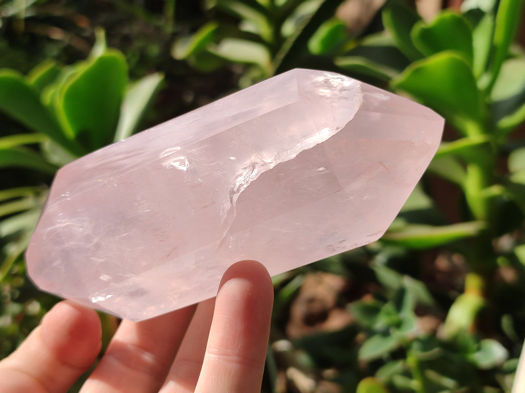 Polished Double Terminated Rose Quartz Points x 6 From Ambatondrazaka, Madagascar - Toprock Gemstones and Minerals 