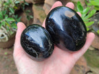 Polished Black Tourmaline Free Form x 4 From Madagascar - Toprock Gemstones and Minerals 