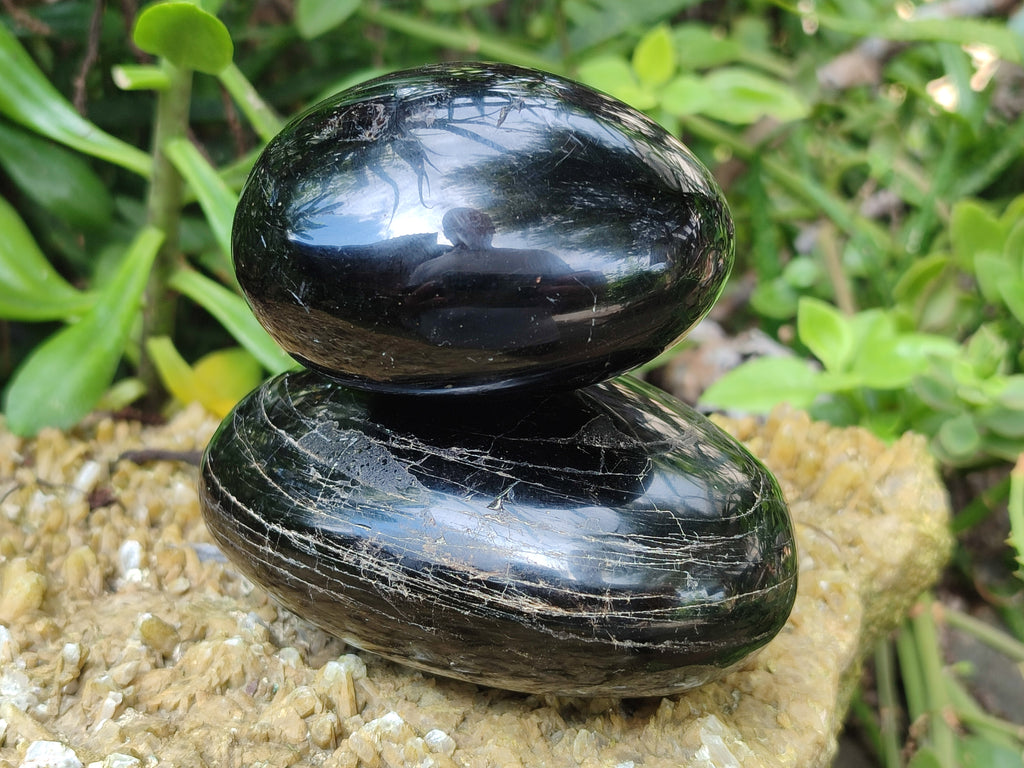 Polished Black Tourmaline Free Form x 4 From Madagascar - Toprock Gemstones and Minerals 