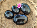 Polished Black Tourmaline Free Form x 4 From Madagascar - Toprock Gemstones and Minerals 