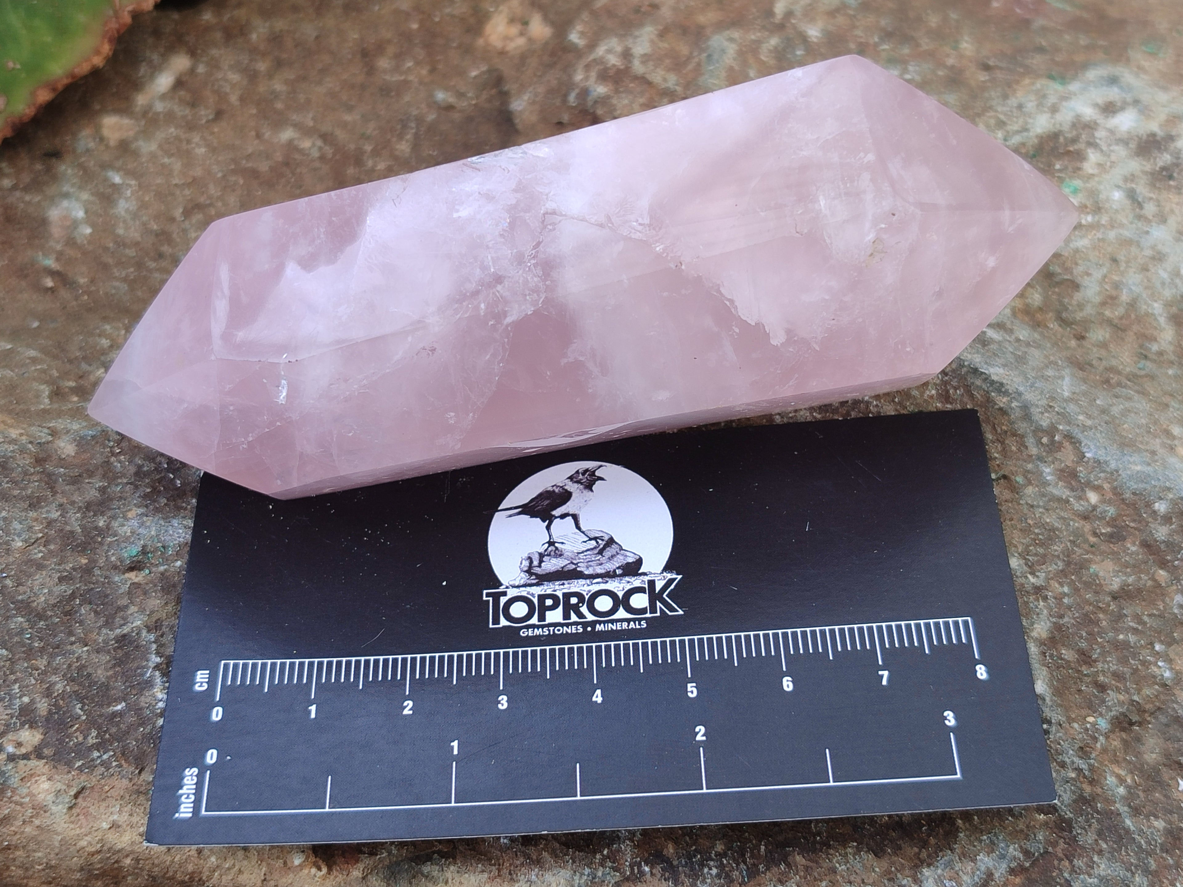 Polished Double Terminated Rose Quartz Points x 6 From Ambatondrazaka, Madagascar - Toprock Gemstones and Minerals 