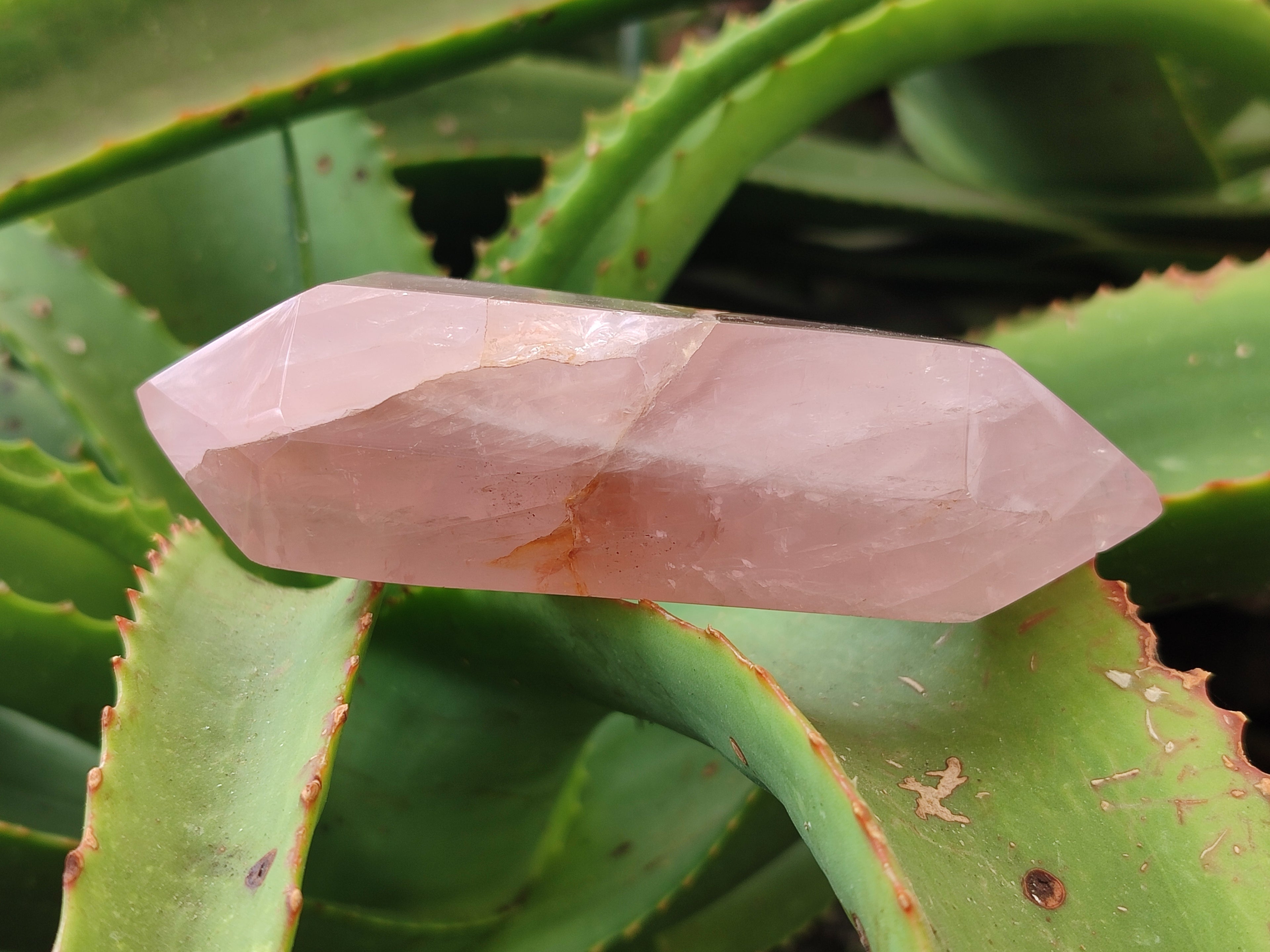 Polished Double Terminated Rose Quartz Points x 6 From Ambatondrazaka, Madagascar - Toprock Gemstones and Minerals 