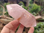 Polished Double Terminated Rose Quartz Points x 6 From Ambatondrazaka, Madagascar - Toprock Gemstones and Minerals 