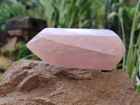 Polished Double Terminated Rose Quartz Points x 6 From Ambatondrazaka, Madagascar
