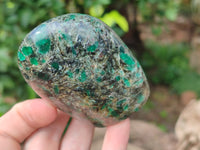 Polished Emerald Mica In Matrix Standing Free Forms x 4 From Mutoko, Zimbabwe - Toprock Gemstones and Minerals 