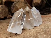 Polished Clear Quartz Crystals x 20 From Madagascar