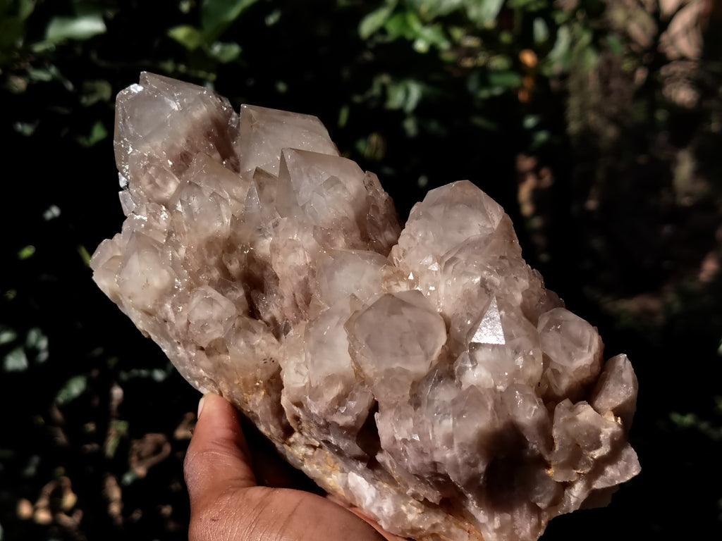 Natural Smokey Phantom Quartz Clusters x 1 From Luena, Congo - Toprock Gemstones and Minerals 