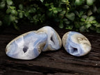 Polished Blue Lace Agate Geodes x 6 From Nsanje, Malawi - Toprock Gemstones and Minerals 