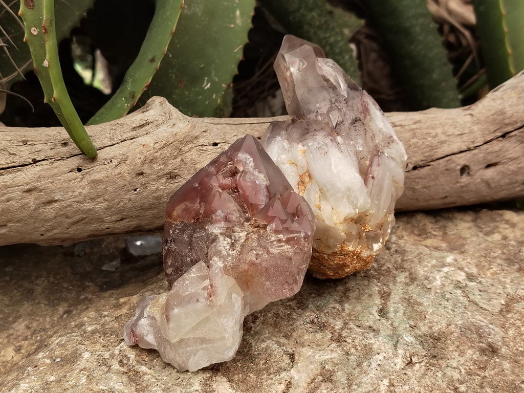 Natural Red Hematoid Quartz Clusters x 6 From Karoi, Zimbabwe - Toprock Gemstones and Minerals 