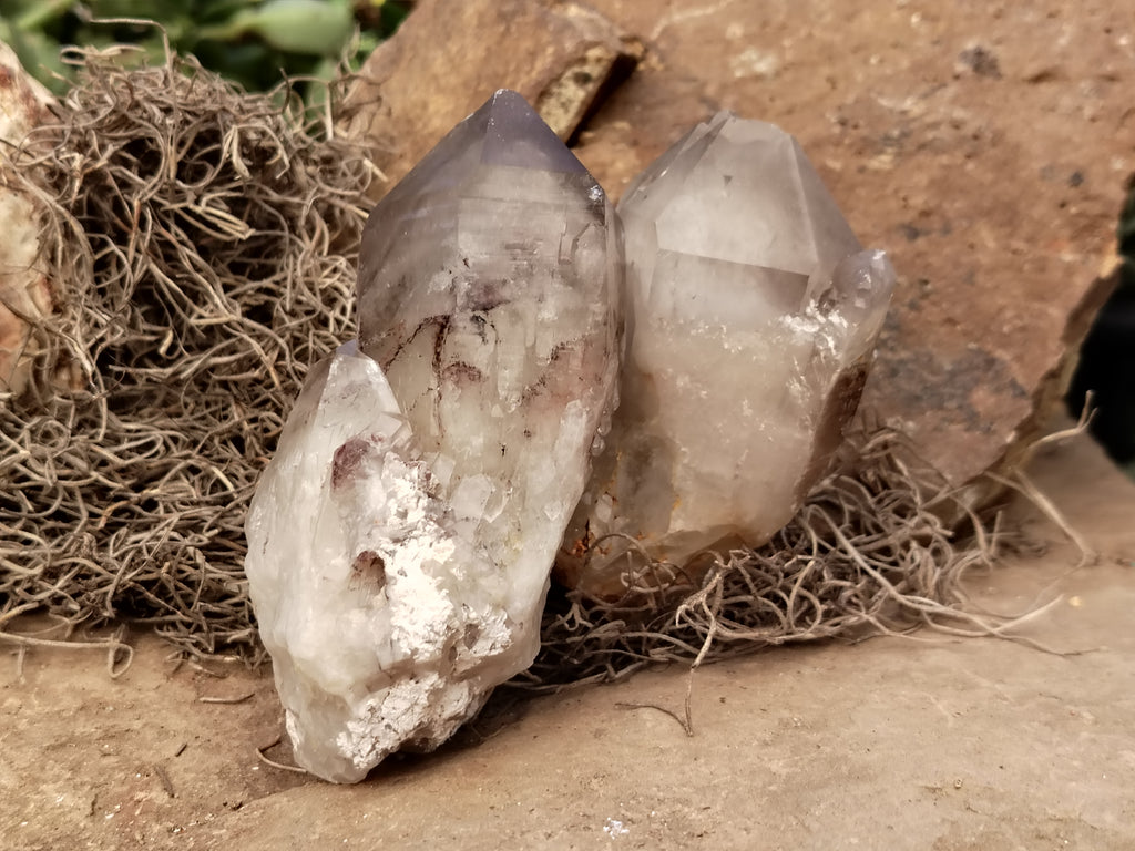 Natural Red Hematoid Quartz Clusters x 6 From Karoi, Zimbabwe - Toprock Gemstones and Minerals 