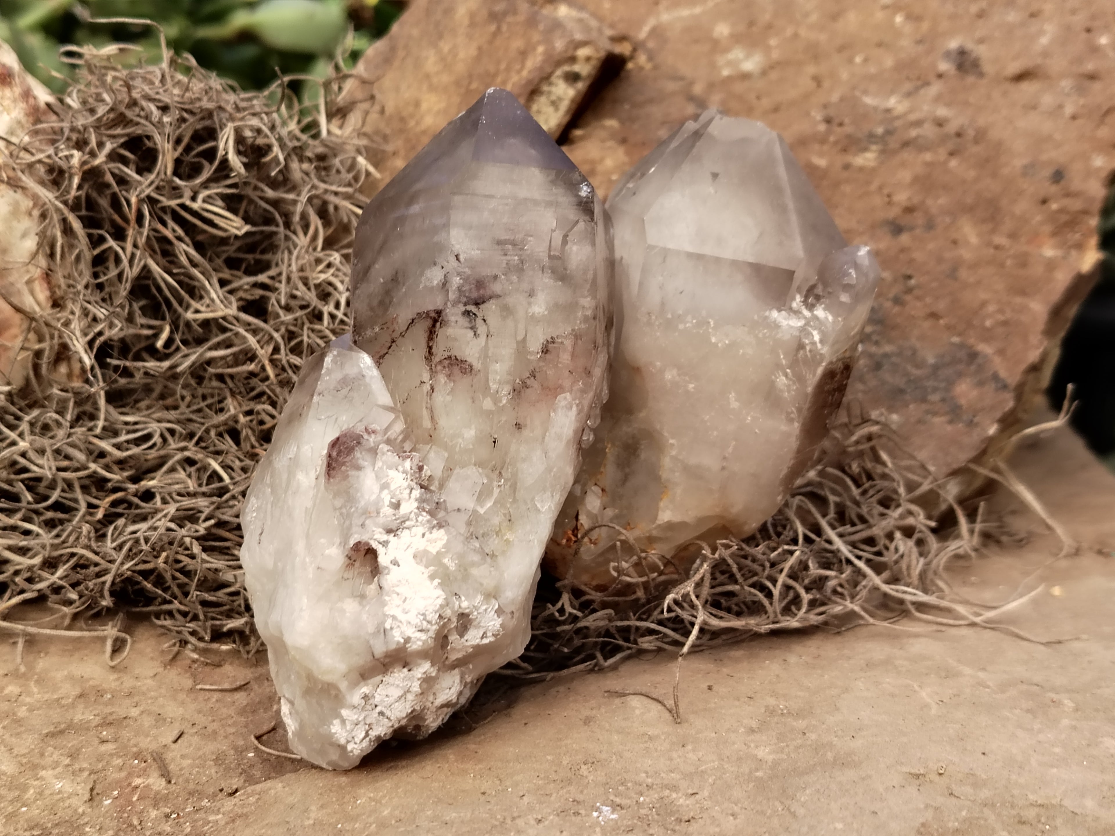 Natural Red Hematoid Quartz Clusters x 6 From Karoi, Zimbabwe - Toprock Gemstones and Minerals 
