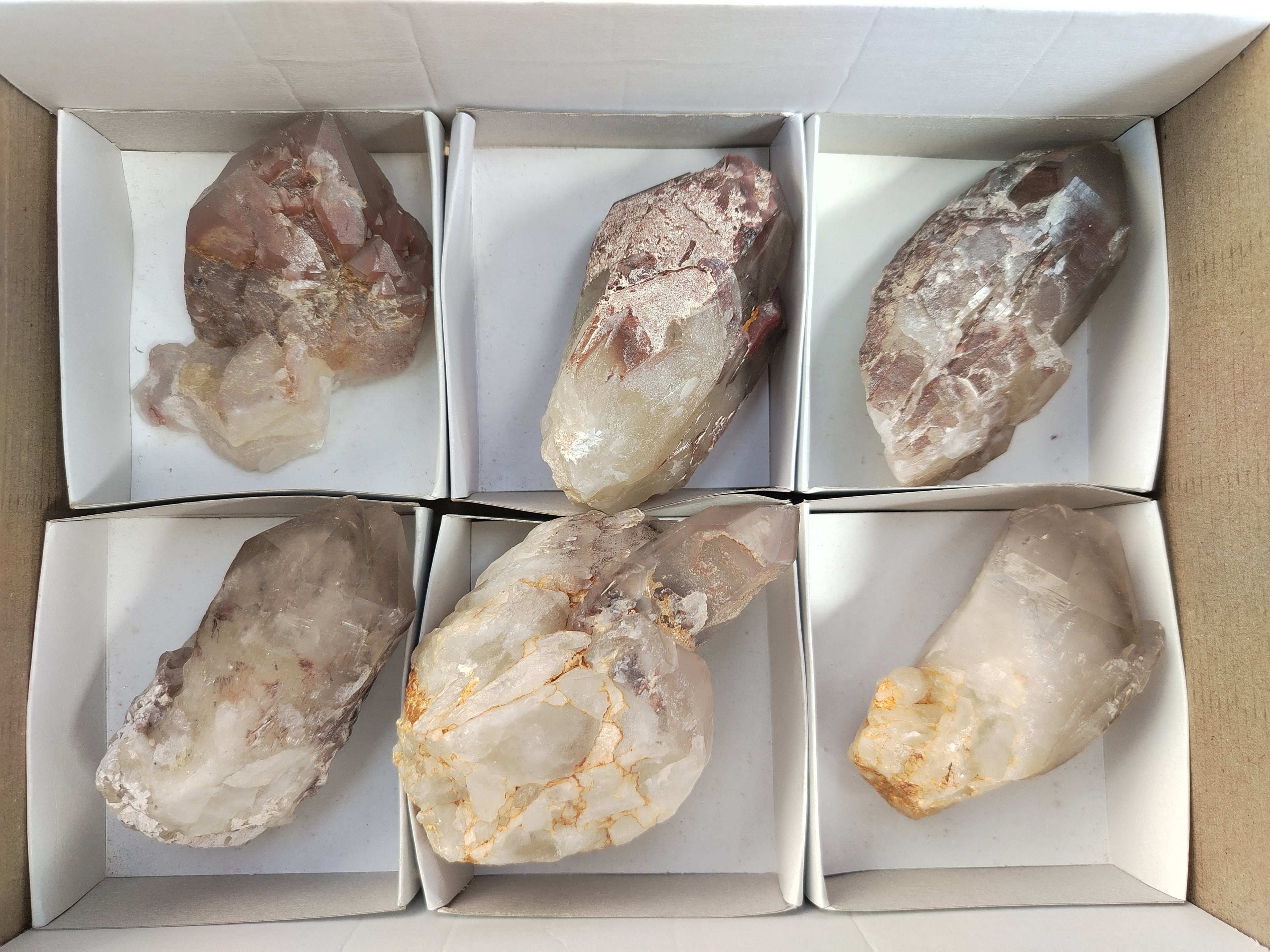 Natural Red Hematoid Quartz Clusters x 6 From Karoi, Zimbabwe - Toprock Gemstones and Minerals 