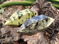 Polished Leopard Stone Double Terminated Points x 4 From Nyanga, Zimbabwe