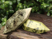 Polished Leopard Stone Double Terminated Points x 4 From Nyanga, Zimbabwe