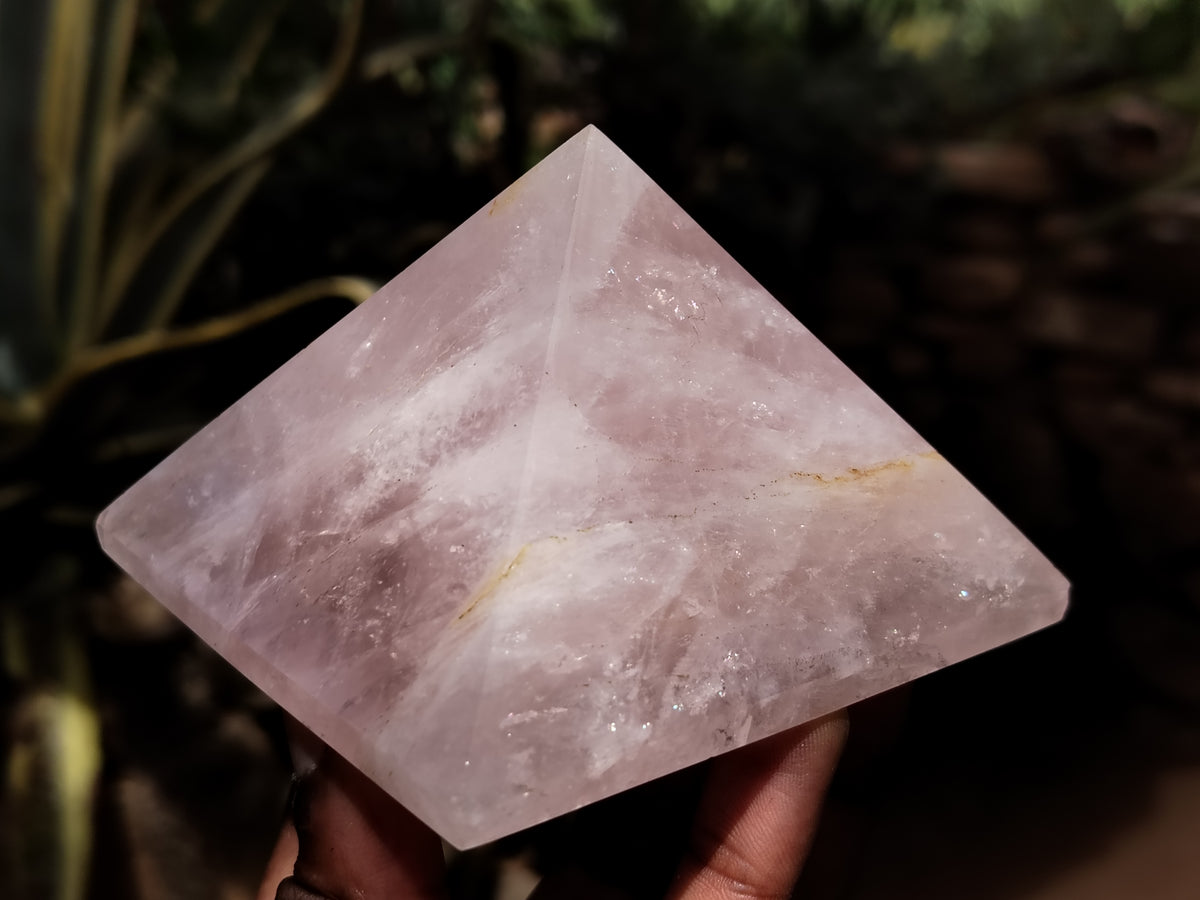 Polished Rose Quartz Pyramids x 4 From Ambatondrazaka, Madagascar - Toprock Gemstones and Minerals 