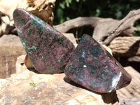 Polished Ruby Corundum In Chrome Verdite Free Forms x 12 From Zimbabwe - Toprock Gemstones and Minerals 
