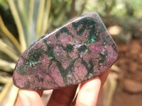 Polished Ruby Corundum In Chrome Verdite Free Forms x 12 From Zimbabwe - Toprock Gemstones and Minerals 