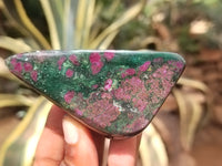 Polished Ruby Corundum In Chrome Verdite Free Forms x 12 From Zimbabwe - Toprock Gemstones and Minerals 