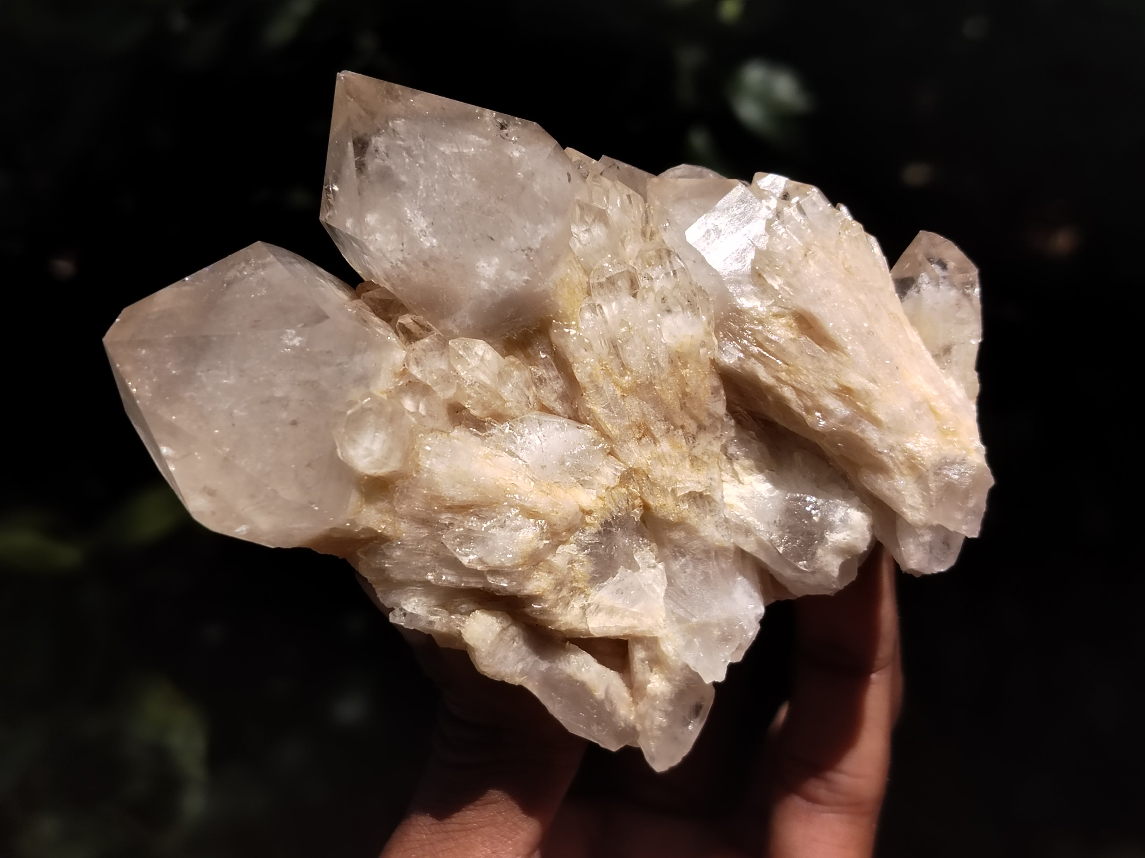 Natural Smokey Phantom Quartz Clusters x 6 From Luena, Congo - Toprock Gemstones and Minerals 