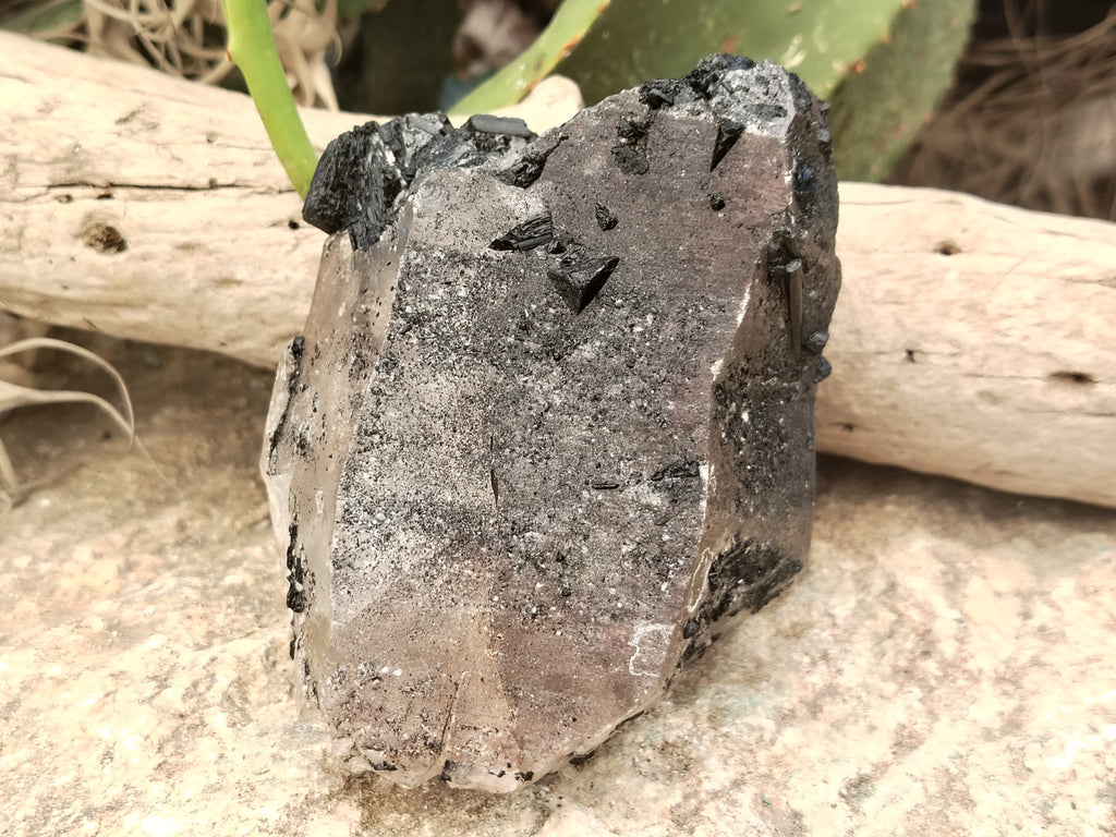 Natural Black Tourmaline On Quartz Matrix Specimens x 2 From Zimbabwe - Toprock Gemstones and Minerals 