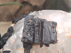 Natural Black Tourmaline On Quartz Matrix Specimens x 2 From Zimbabwe - Toprock Gemstones and Minerals 