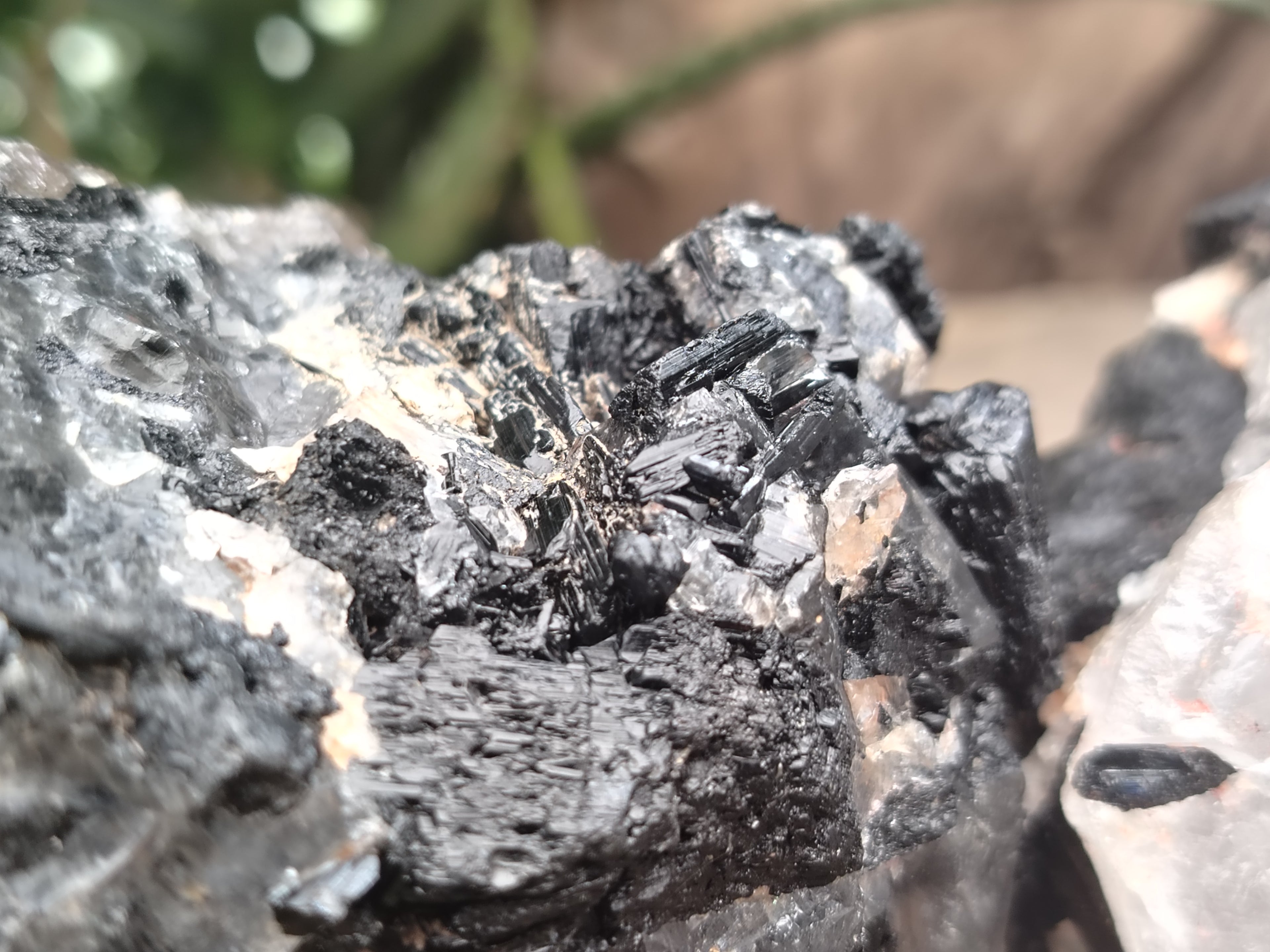 Natural Black Tourmaline On Quartz Matrix Specimens x 2 From Zimbabwe - Toprock Gemstones and Minerals 